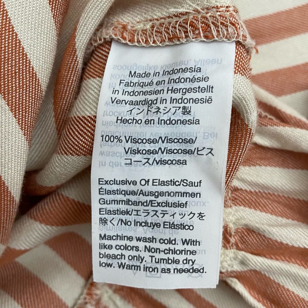 Madewell Courtyard Ruffle Hem Top Stripe Small - Picture 7 of 8